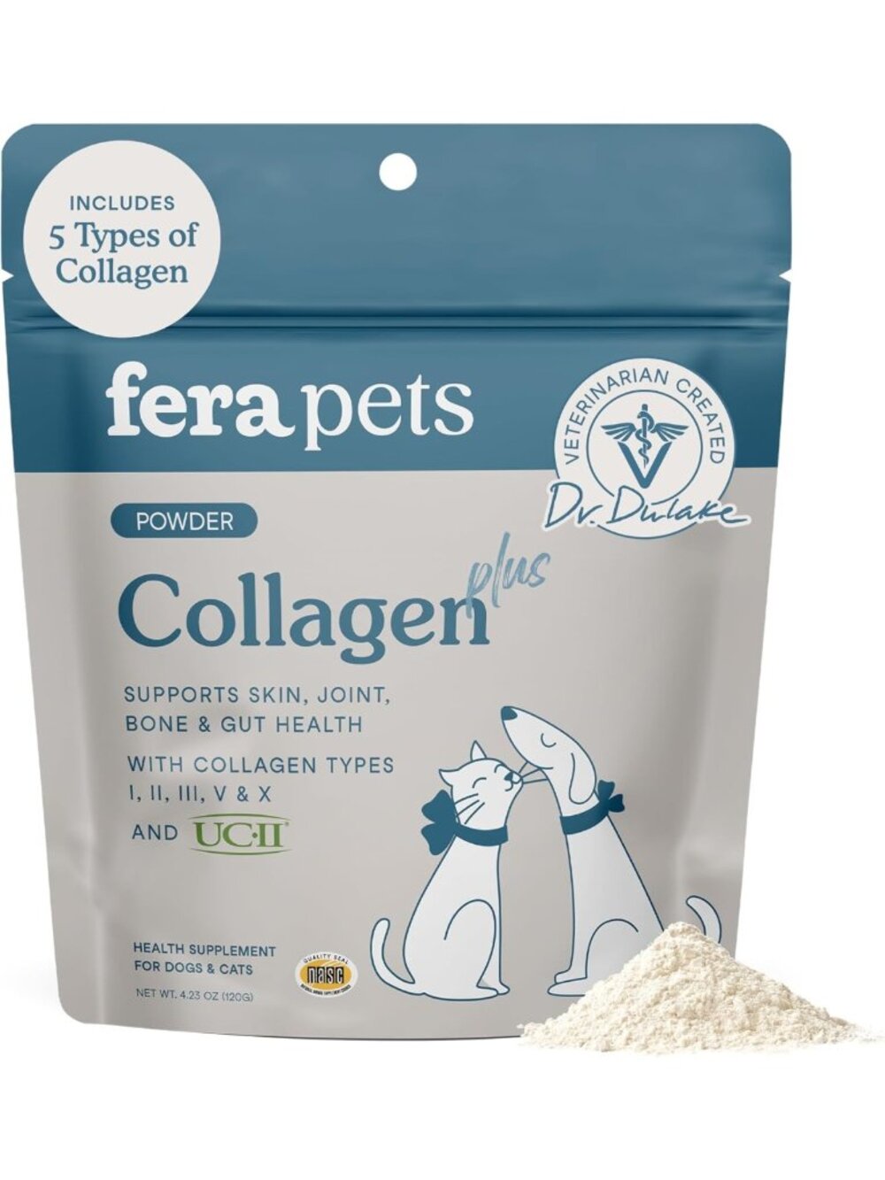 Collagen Powder Dog Food Topper for Cats & Dogs - Joint Support, 4.23 oz